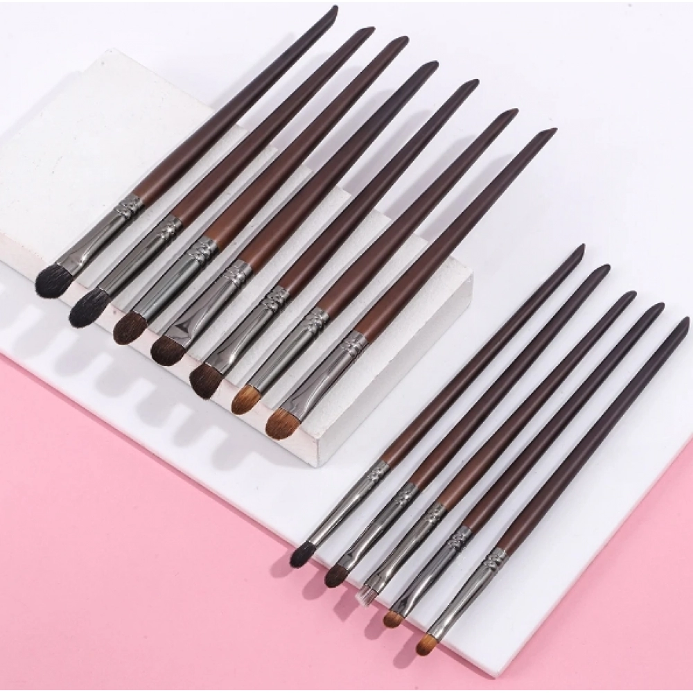 Panceau Maquillage Eye Natural Hair Makeup Brushes Set Kit Cosmetic Make Up Beauty Tool Crease Brush Eyeliner Brow