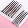 Panceau Maquillage Eye Natural Hair Makeup Brushes Set Kit Cosmetic Make Up Beauty Tool Crease Brush Eyeliner Brow