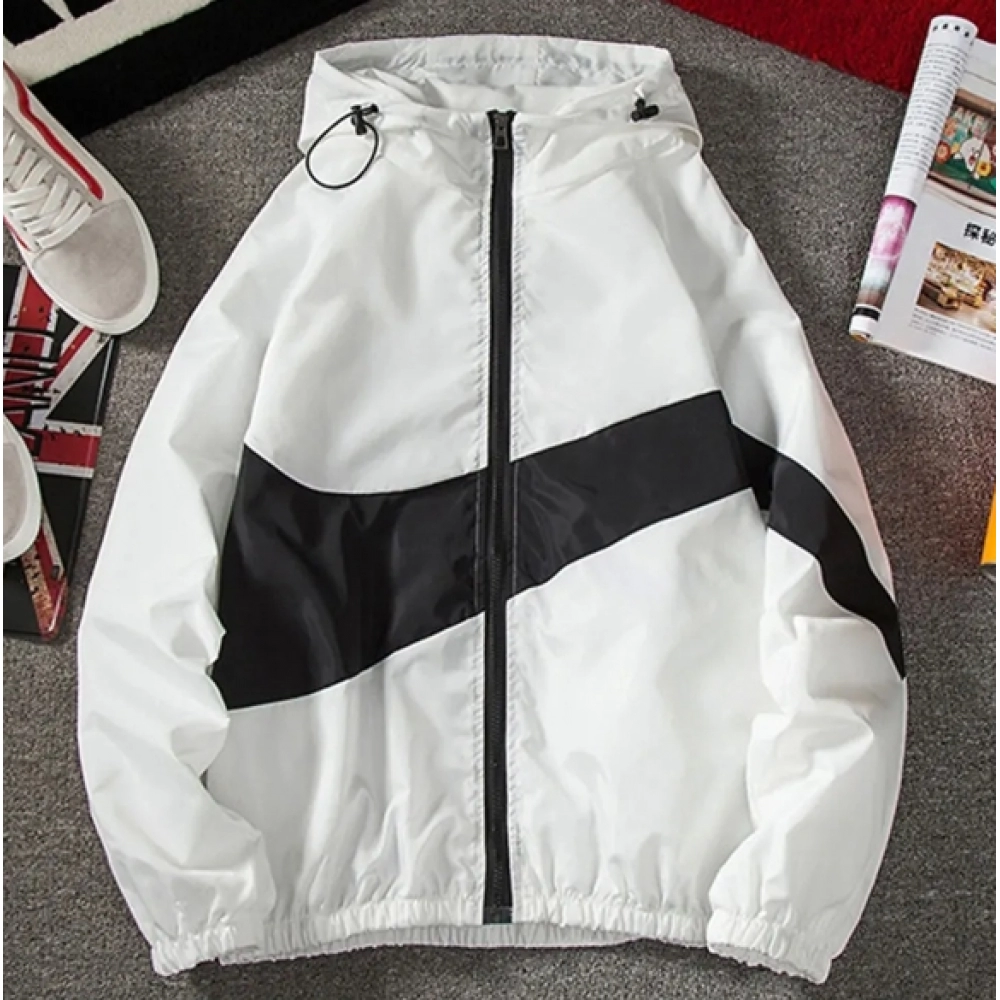 New Men’s Winter Fall Thin Hoodies Outfits Jacket Long Sleeve Color Block Zipper Hooded Sweatshirts for Mountaining Clothes