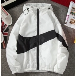 New Men’s Winter Fall Thin Hoodies Outfits Jacket Long Sleeve Color Block Zipper Hooded Sweatshirts for Mountaining Clothes