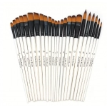 Artist Paint Brushes Set Nylon Tips Artist Paint Brushes For Acrylic Oil Watercolor Acrylic Painting Body Face Rock Art