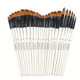 Artist Paint Brushes Set Nylon Tips Artist Paint Brushes For Acrylic Oil Watercolor Acrylic Painting Body Face Rock Art