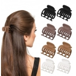 Small Claw Clips for Women Girls Double Row Teeth Medium Hair Clips Matte Claw Clips for Thin Hair No Slip Hair Clips for Short